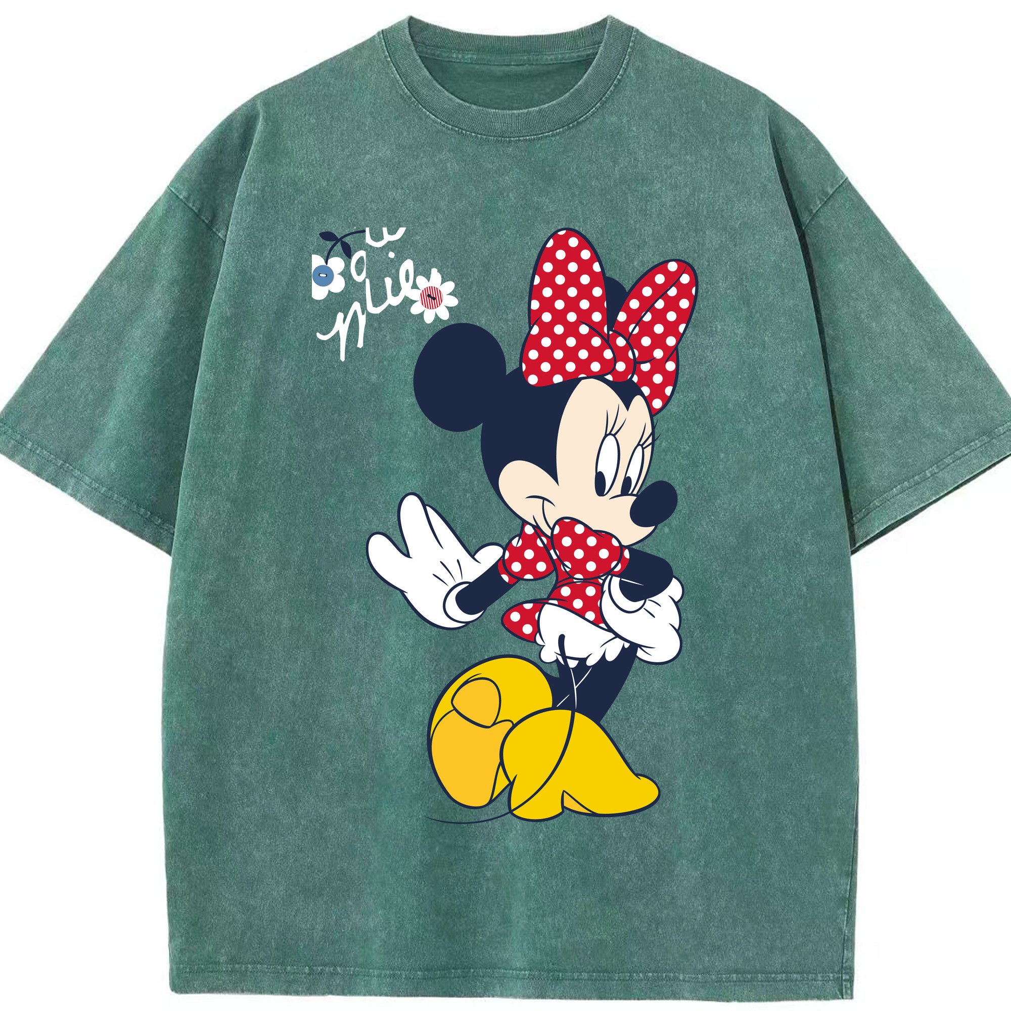 （画像用） ミッキーマウス Mickey Mouse 綿100% ヴィンテージ風 半袖Tシャツ（フロントプリント）